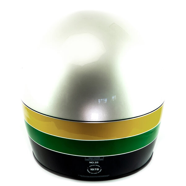 replica-oficial-capacete-de-ayrton-senna-1978-04 Réplica Oficial do Capacete de Ayrton Senna - Primeiro Mundial de Kart Le Mans 1978 - Imagem 4