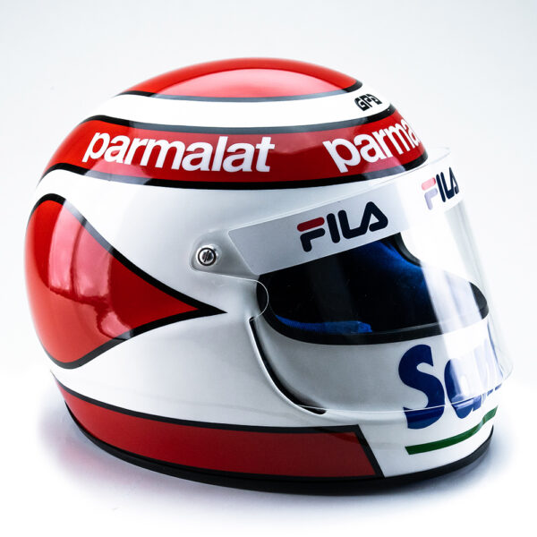 replica-oficial-capacete-nelson-piquet-bi-campeao-mundial-f1-1983-05 Réplica Oficial do Capacete de Nelson Piquet - Bi Campeão Mundial de F1 1983 - Imagem 5