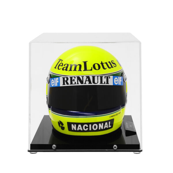 Kit Capacetes Ayrton Senna: Réplica Oficial Bicampeonato Mundial 1990 e Miniatura Primeira Vitória 1985 - Imagem 6
