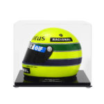 Kit Capacetes Ayrton Senna: Réplica Oficial Bicampeonato Mundial 1990 e Miniatura Primeira Vitória 1985 - Imagem 7