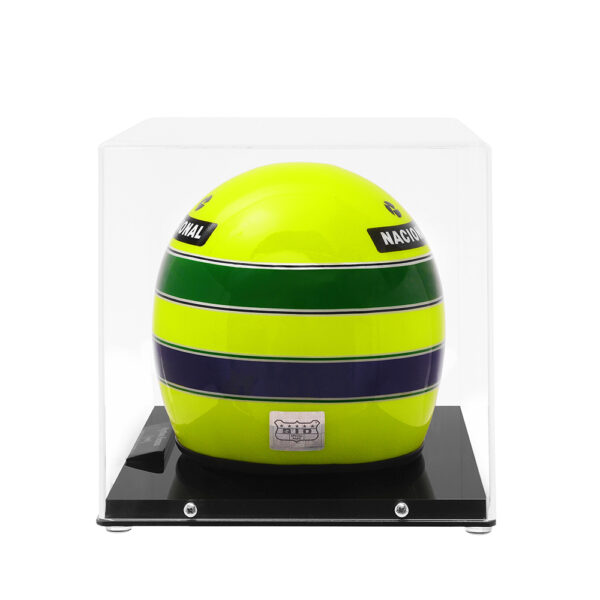 Kit Capacetes Ayrton Senna: Réplica Oficial Bicampeonato Mundial 1990 e Miniatura Primeira Vitória 1985 - Imagem 8