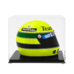 Kit Capacetes Ayrton Senna: Réplica Oficial Bicampeonato Mundial 1990 e Miniatura Primeira Vitória 1985 - Imagem 9