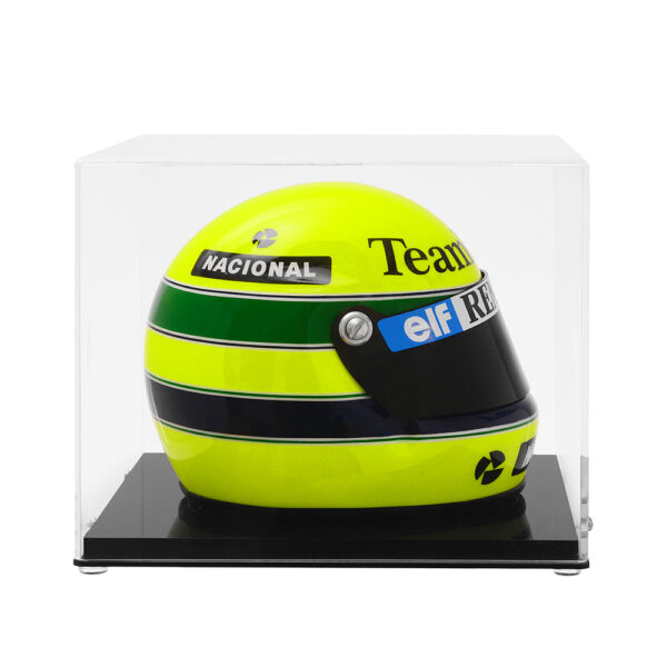 Kit Capacetes Ayrton Senna: Réplica Oficial Bicampeonato Mundial 1990 e Miniatura Primeira Vitória 1985 - Imagem 9
