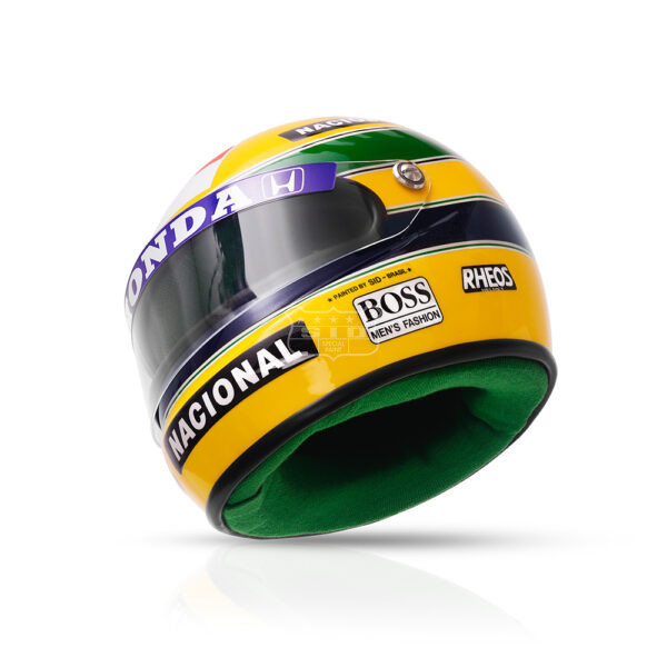 Miniatura da Réplica Oficial do Capacete de Ayrton Senna – GP Brasil 1991 - Imagem 7