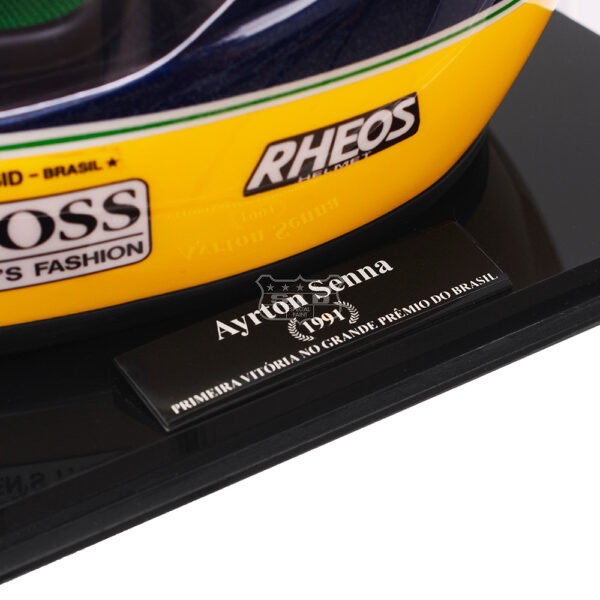 Miniatura da Réplica Oficial do Capacete de Ayrton Senna – GP Brasil 1991 - Imagem 6