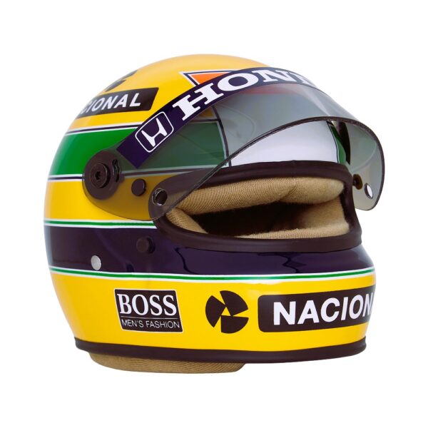 Miniatura da Réplica Oficial do Capacete de Ayrton Senna – F1 1988 - Imagem 6