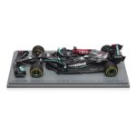 Miniatura Lewis Hamilton - Mercedes W12 - Vitória Espanha 100ª Pole F1 2021 - 1:43