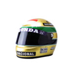 Kit Miniaturas de Capacetes Glórias de Senna: Miniatura GP 1991 (Folheado a Ouro) + Miniatura 1º Mundial na F1 1988 - Imagem 3